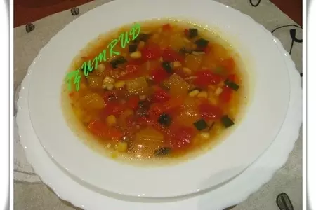 Суп из тыквы с кукурузой .