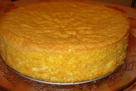 Нежный высокий ванильный бисквит для торта